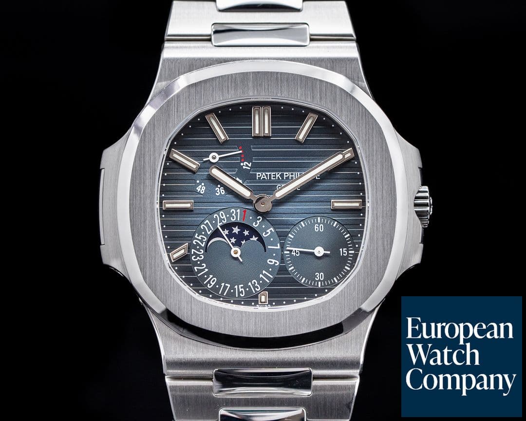 Image of Patek Philippe Jumbo Nautilus 5712 Moonphase Power Reserve SS FULL SET