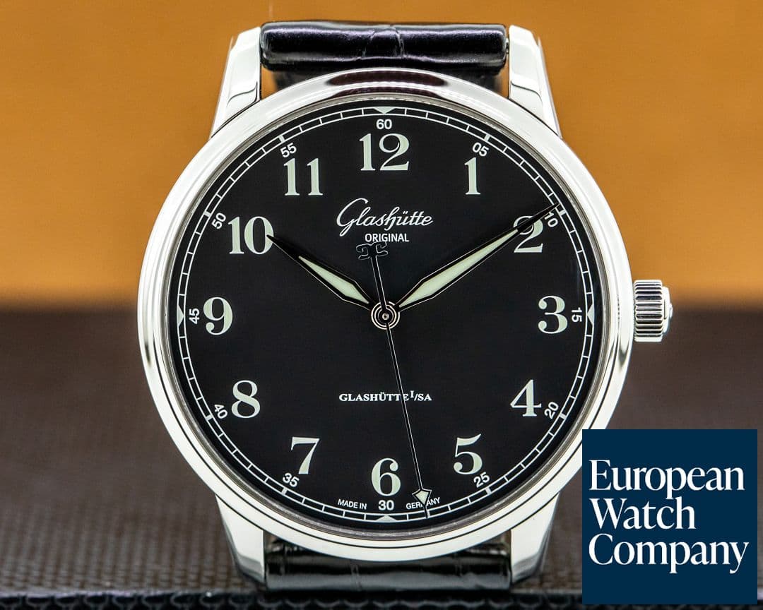 Image of Glashutte Original Senator Excellence SS Black Dial 