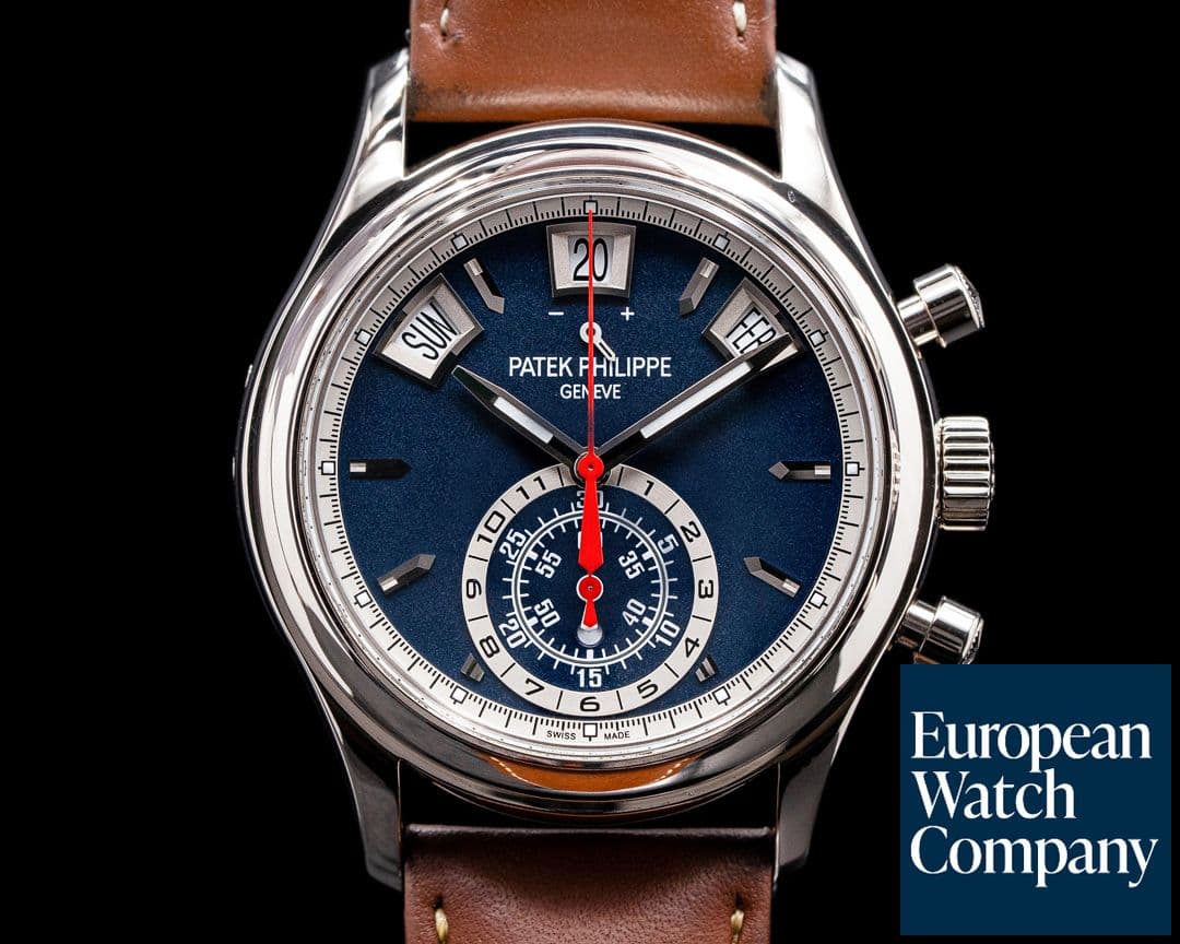 Image of Patek Philippe Annual Calendar 5960/01G Chronograph White Gold Blue Dial 2020


