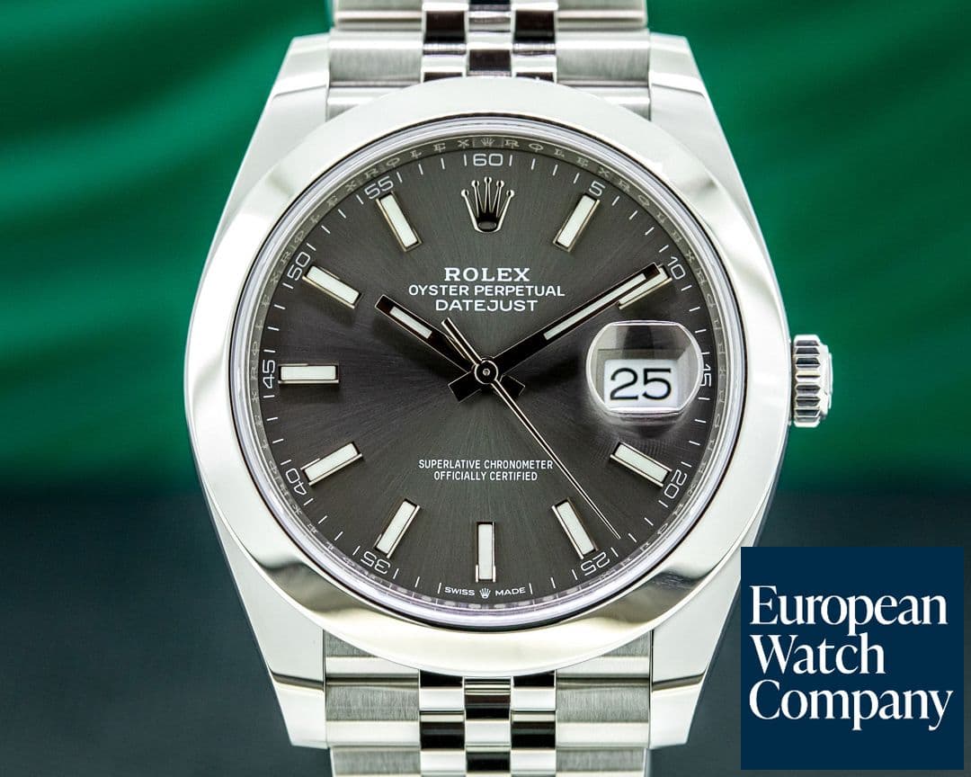 Image of Rolex Datejust 41 Rhodium Stick Dial SS 2021 UNWORN