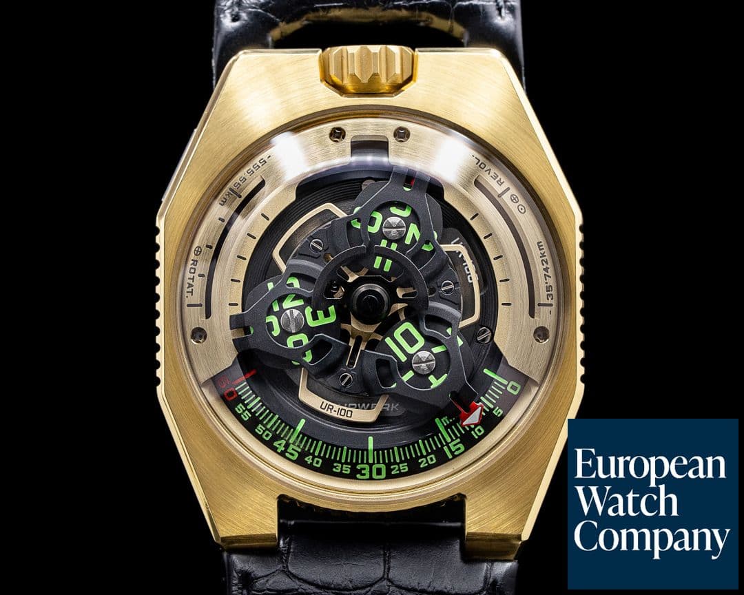 Image of URWERK UR-100 SpaceTime 18k Yellow Gold LIMITED TO 25 PIECES 