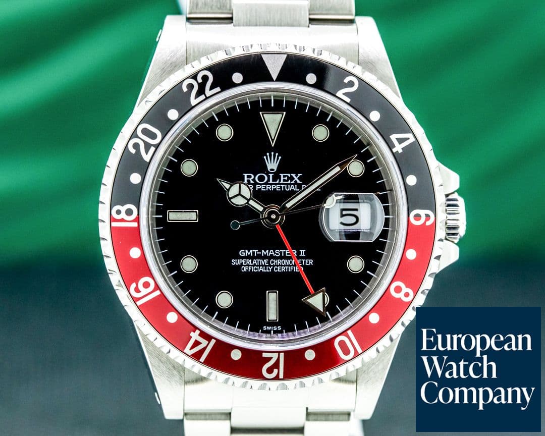 Image of Rolex GMT Master II SS Red / Black Coke SHARP & COMPLETE
