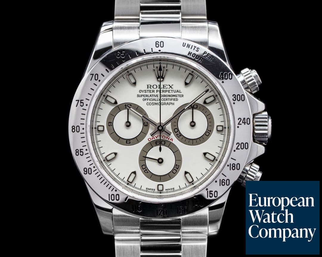 Image of Rolex Daytona 116520 White Dial SS FULL SET PANNA CREAM DIAL WOW