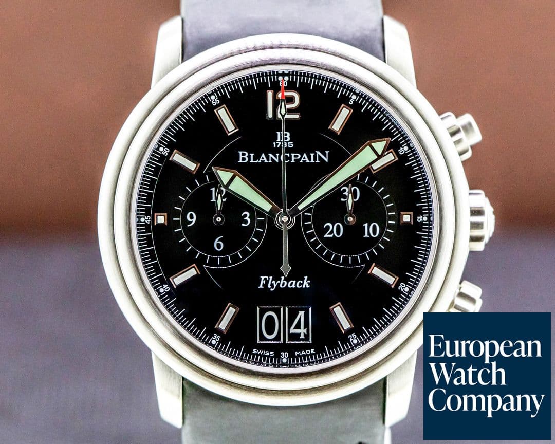 Image of Blancpain Flyback Chronograph Big Date SS Black Dial