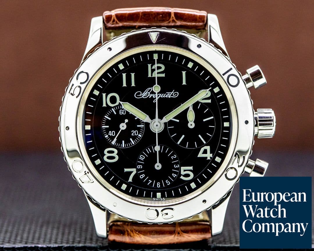 Image of Breguet Type XX Aeronavale Black Dial SS 