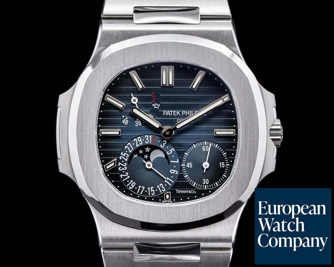 Image of Patek Philippe Jumbo Nautilus 5712 "TIFFANY & CO" SS RARE FULL SET 