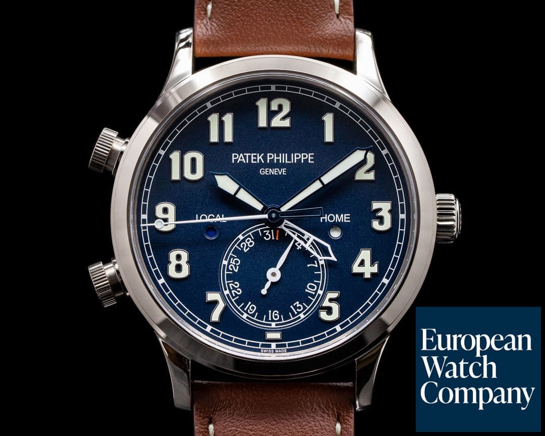 Image of Patek Philippe Calatrava 5524G Pilot Travel Time 18k White Gold UNWORN 2021