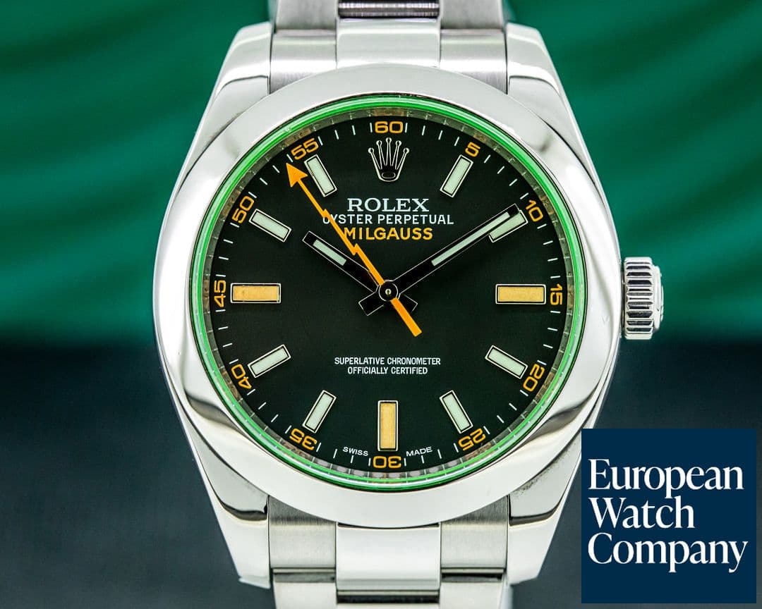 Image of Rolex Milgauss 116400GV Green Crystal Edition