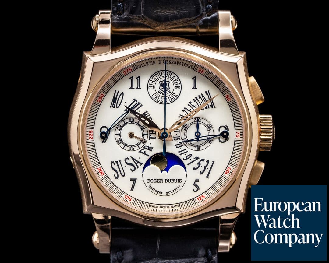 Image of Roger Dubuis Sympathie S40 18K Rose Gold Double Retrograde Calendar Chronograph NICE