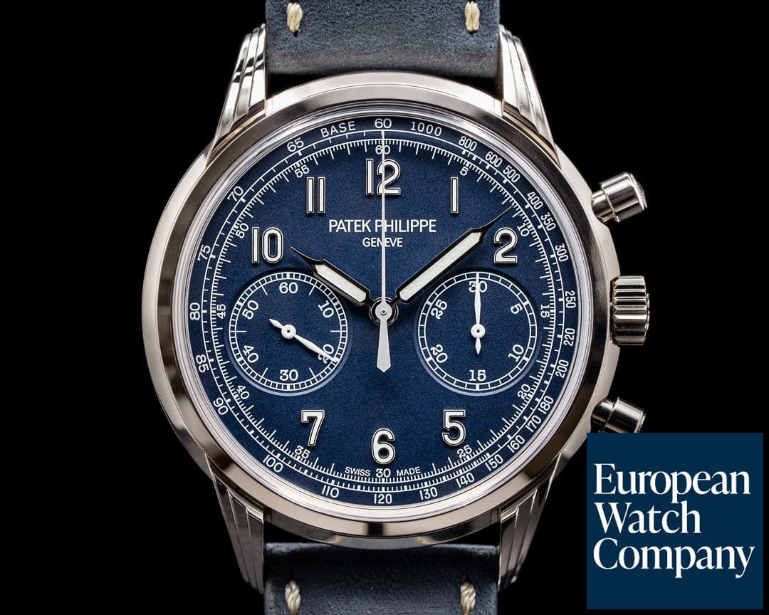 Image of Patek Philippe Chronograph 5172G 18K White Gold Blue Dial 