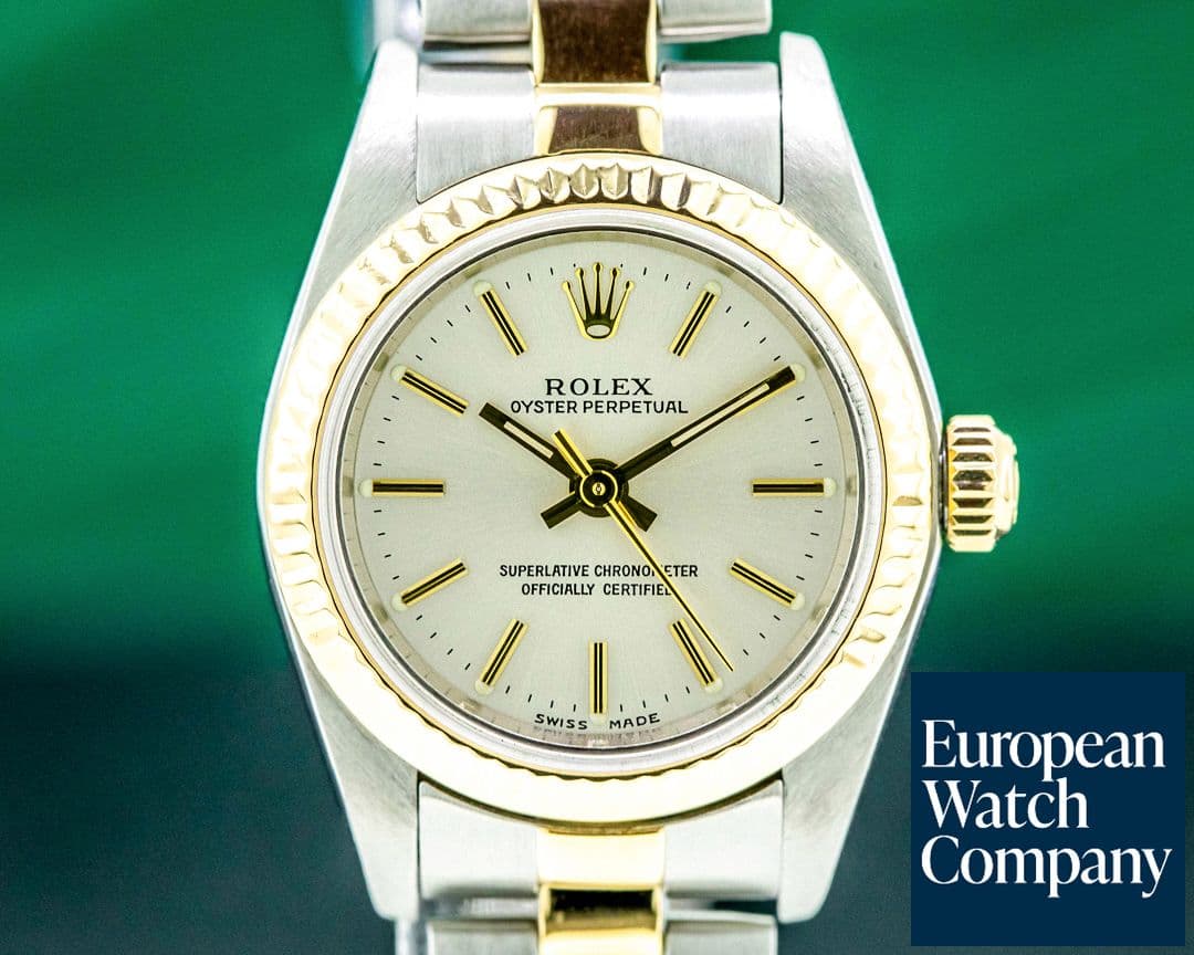 Image of Rolex Lady Oyster Perpetual 18K / SS Silver Dial 26MM
 