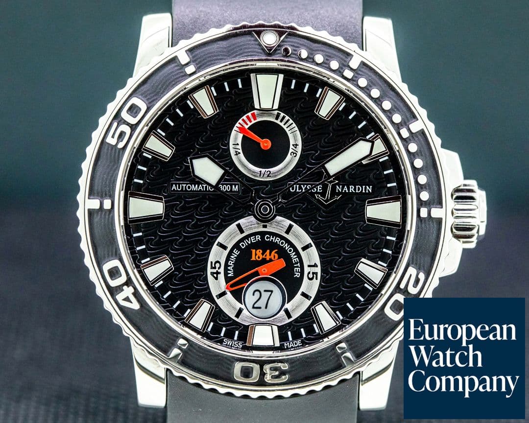 Image of Ulysse Nardin Maxi Marine Diver Black SS / Rubber