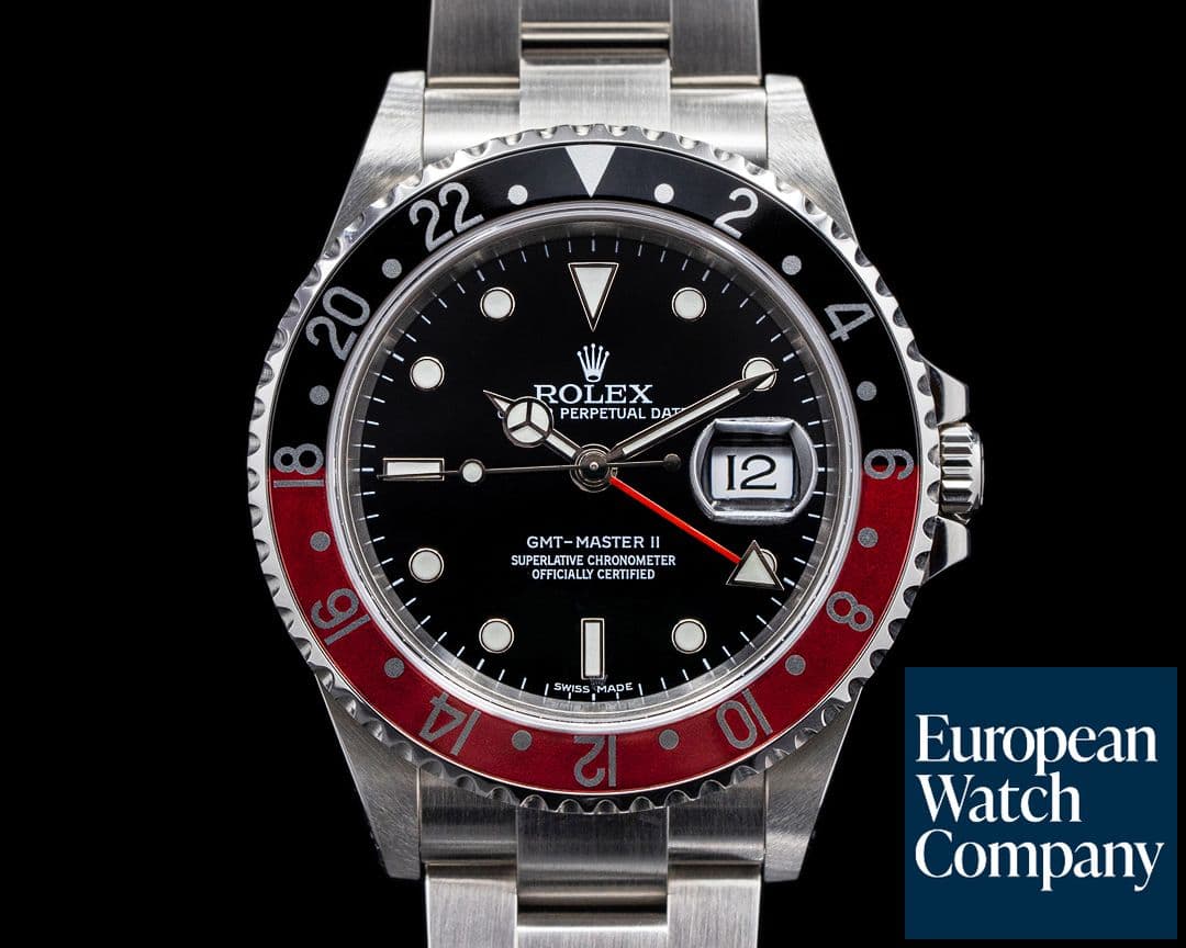 Image of Rolex GMT Master II 16710 Red / Black "Coke" ERROR DIAL cal. 3186 SHARP
