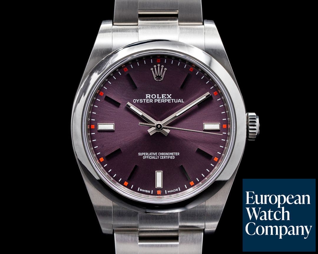 Image of Rolex Oyster Perpetual 114300 SS "Red Grape" Dial 