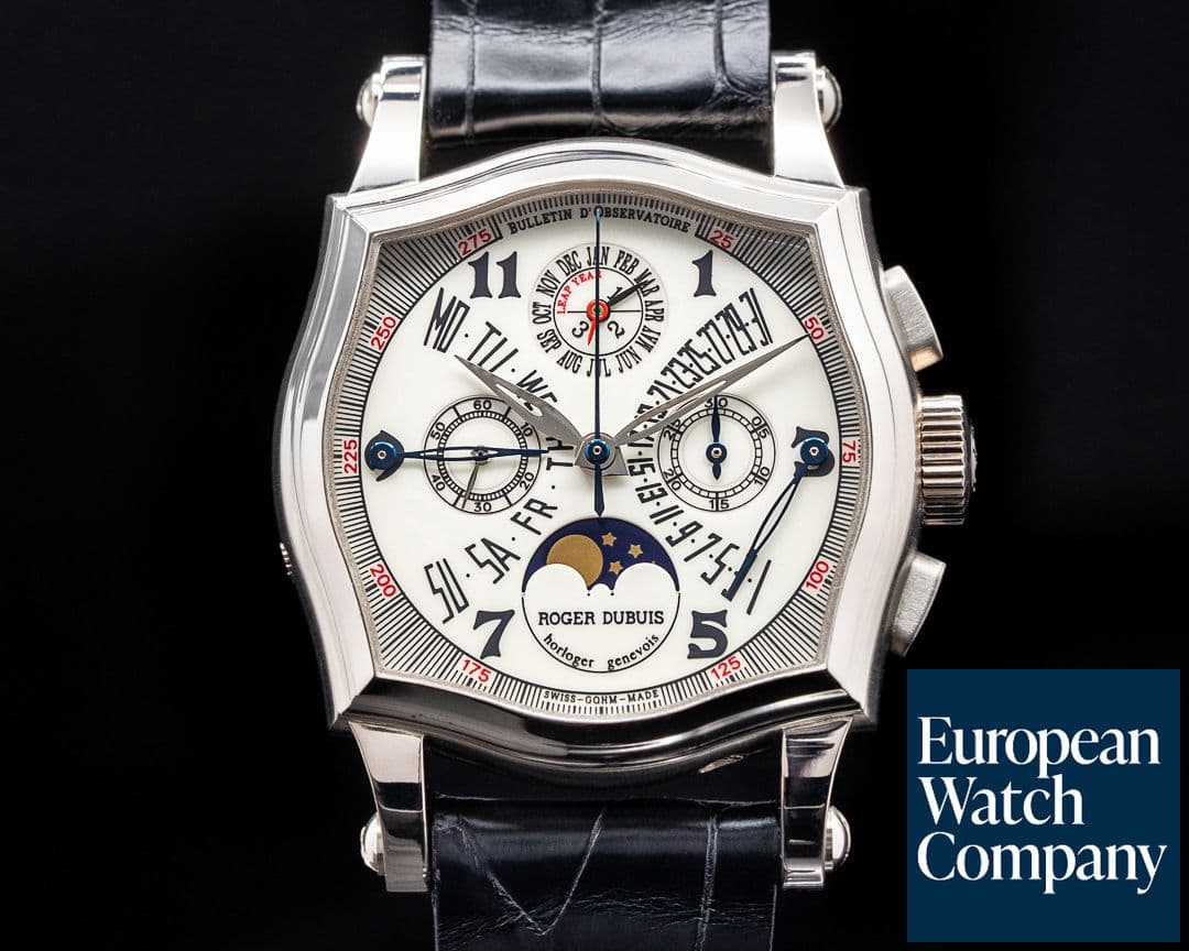 Image of Roger Dubuis Sympathie S37 18K White Gold Perpetual Calendar FULL SET RARE 