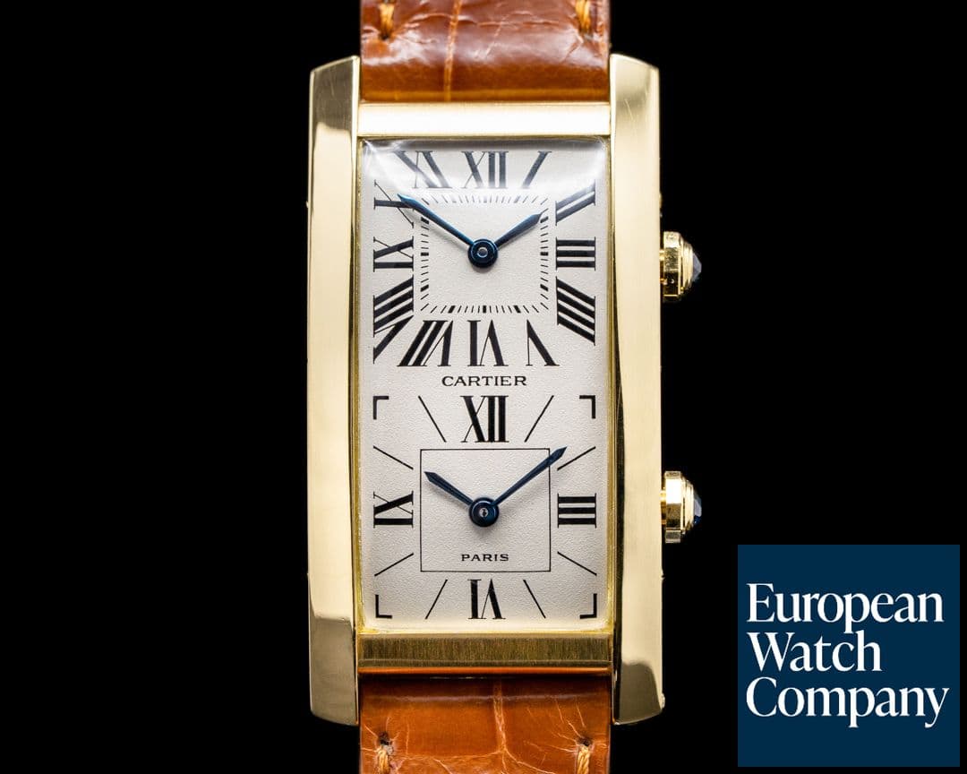 Image of Cartier Tank Cintree Dual Time Collection Privee Cartier Paris CPCP
