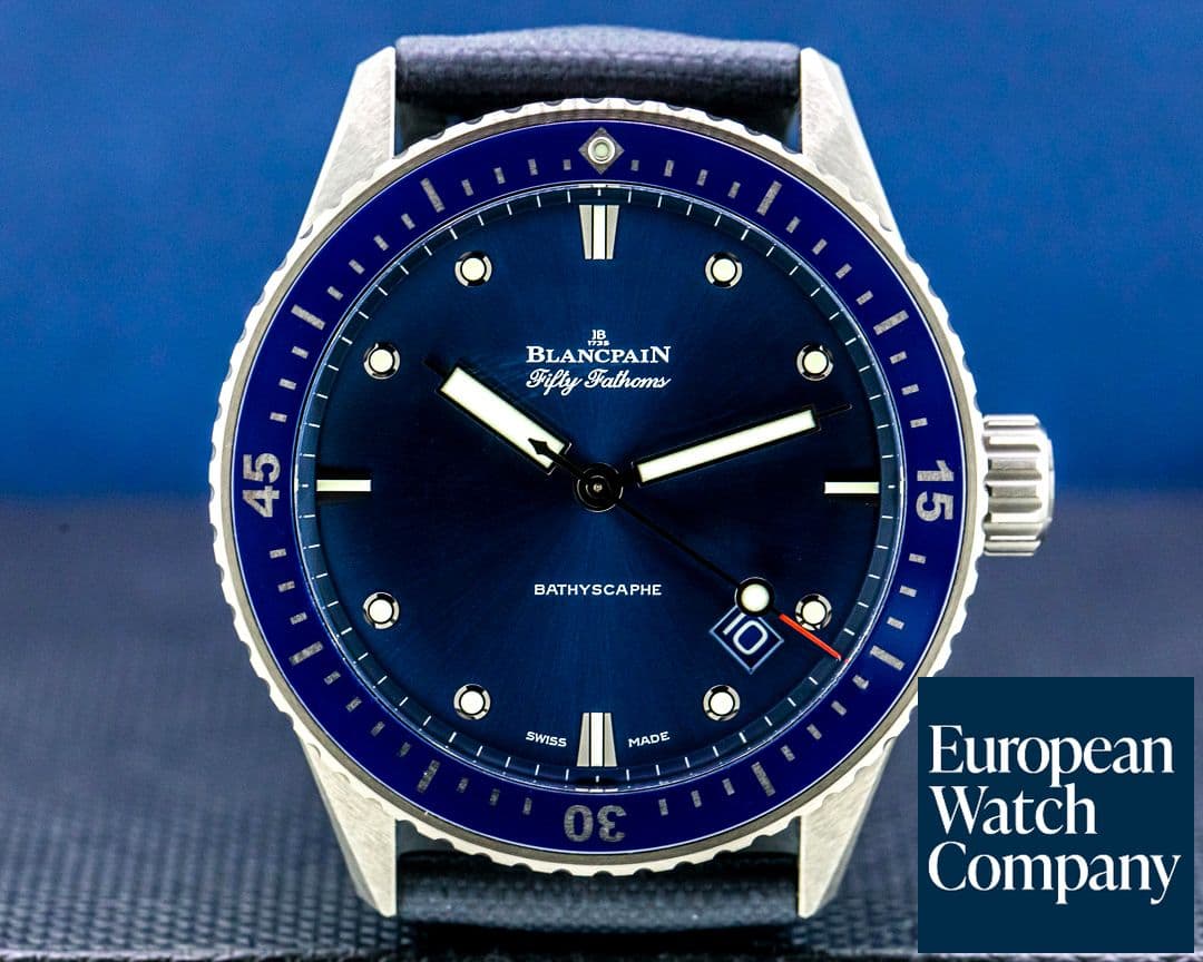 Image of Blancpain Fifty Fathoms Bathyscaphe Ceramic Blue Dial 