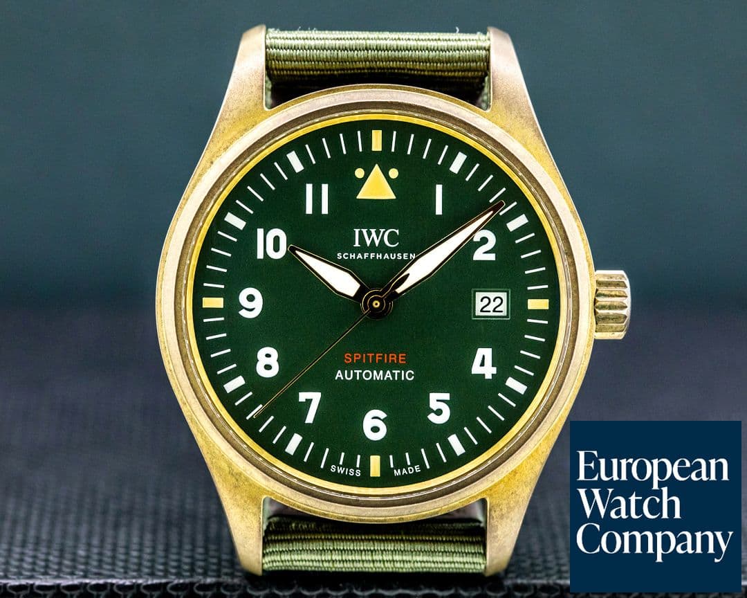 Image of IWC Spitfire Automatic Bronze Green Dial 
 