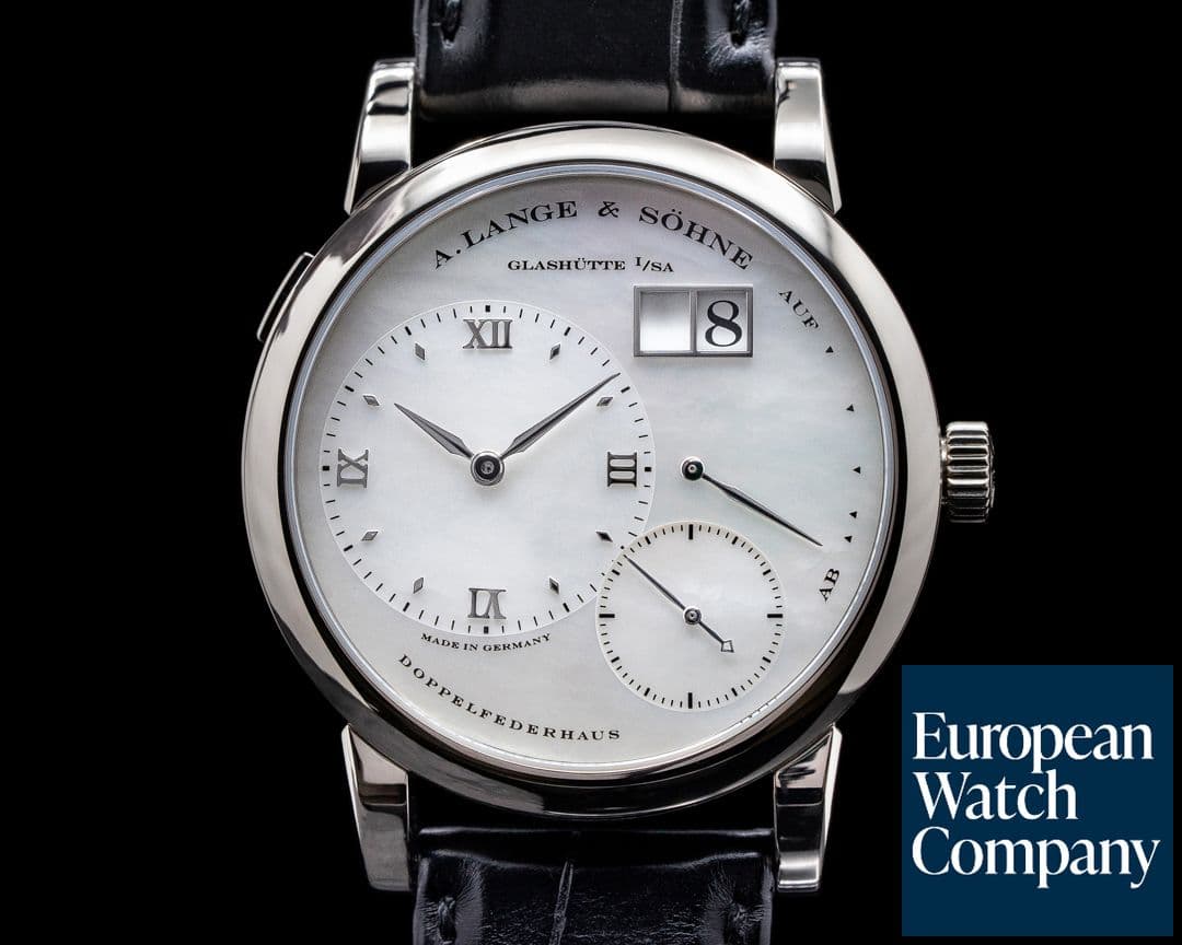 Image of A. Lange and Sohne Lange 1 110.029 White Gold Mother of Pearl Dial FULL SET