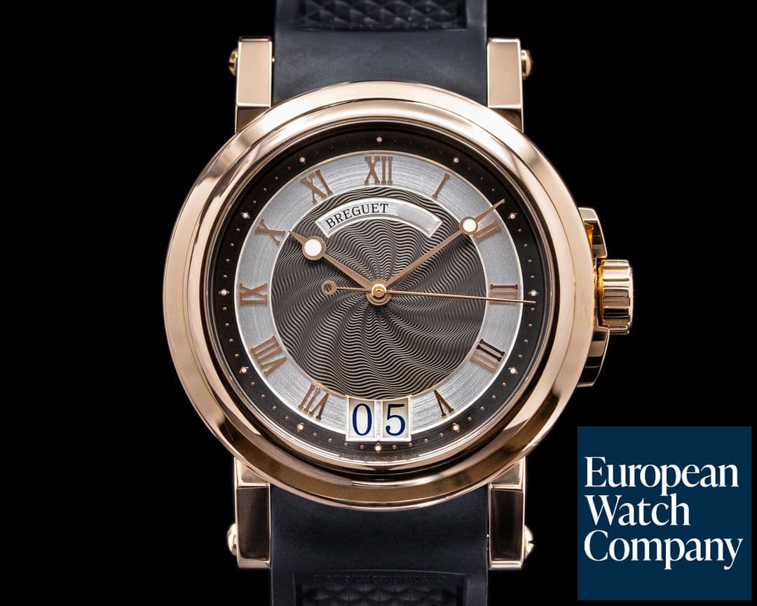 Image of Breguet Marine Automatic Big Date 18K Rose Gold / Rubber