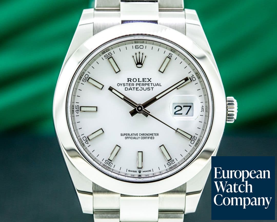 Image of Rolex Datejust 41 126300 Silver Stick Dial SS 2021