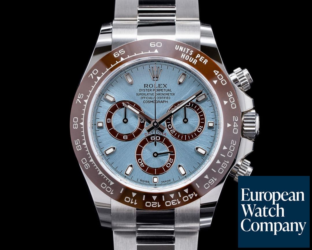 Image of Rolex Daytona 116506 Platinum Glacier Blue / Brown Ceramic 2021 UNWORN
