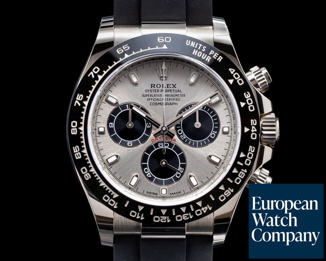 Image of Rolex Daytona 116519 18K White Gold Ceramic Oysterflex Silver Dial UNWORN