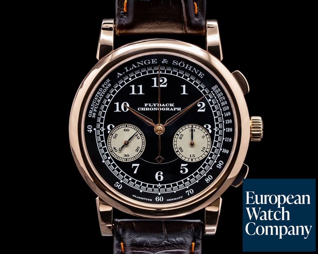 Image of A. Lange and Sohne 1815 Flyback Chronograph Black Dial 18K Rose Gold 