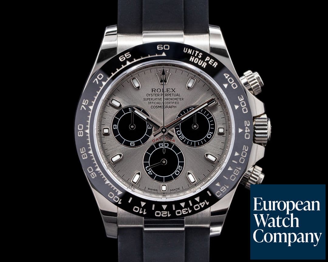 Image of Rolex Daytona 116519 18K White Gold Ceramic Oysterflex Silver Dial
