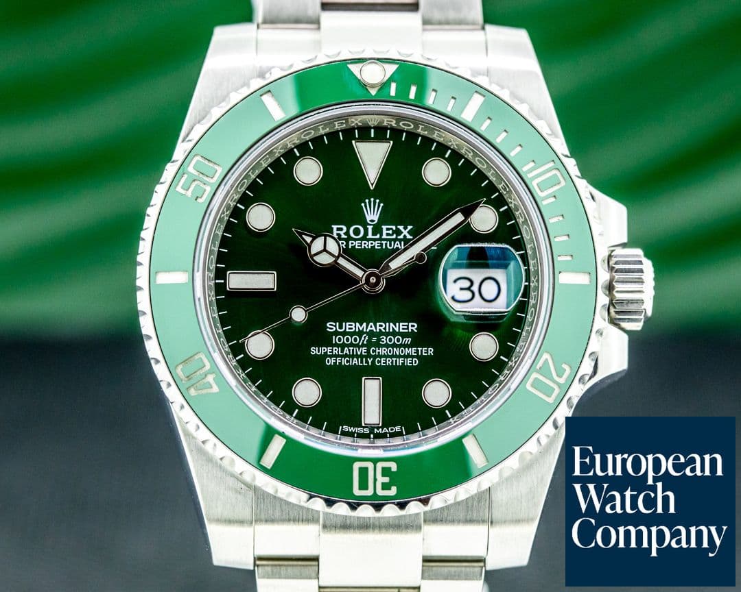 Image of Rolex Submariner 116610LV "HULK" Green Ceramic Bezel Green Dial SS 