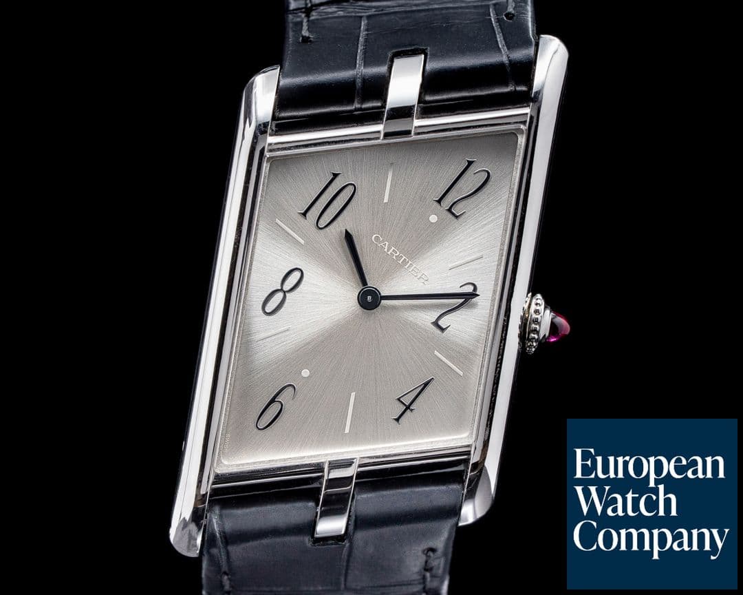 Image of Cartier Privee Collection Tank Asymetrique WGTA0042 Platinum UNWORN