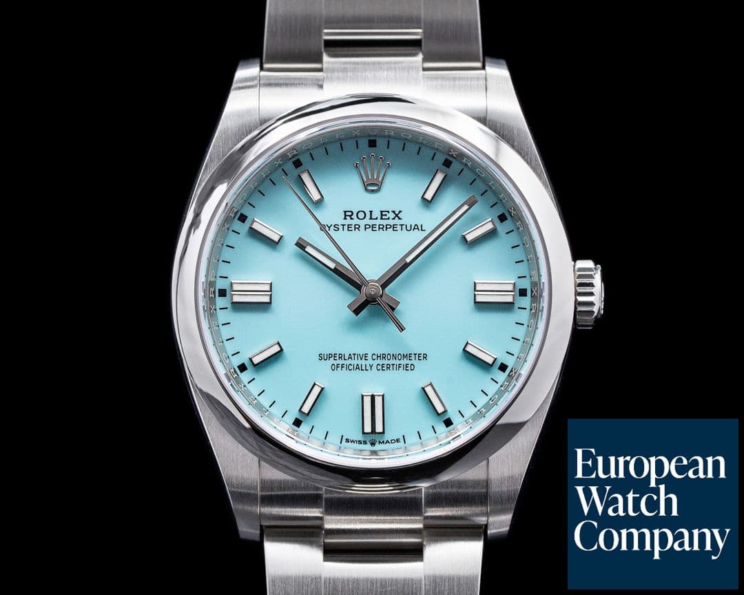 Image of Rolex Oyster Perpetual 126000 36MM SS TURQUOISE BLUE UNWORN