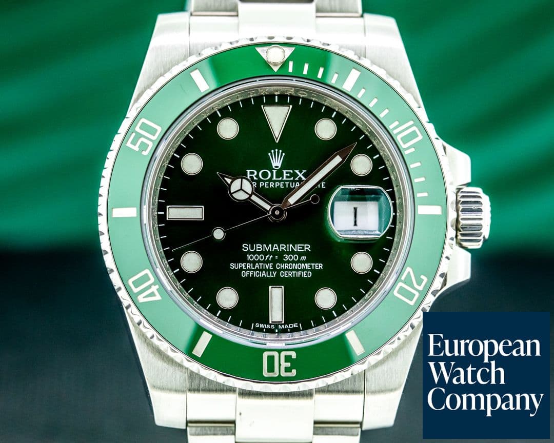 Image of Rolex Submariner Green Ceramic HULK 116610V Bezel Green Dial SS
