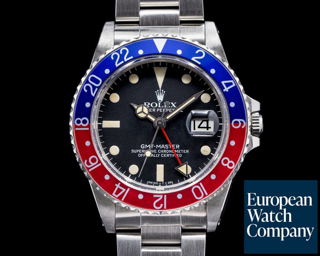 Image of Rolex GMT Master Transitional  "Pepsi Bezel" Matte Dial Circa 1982