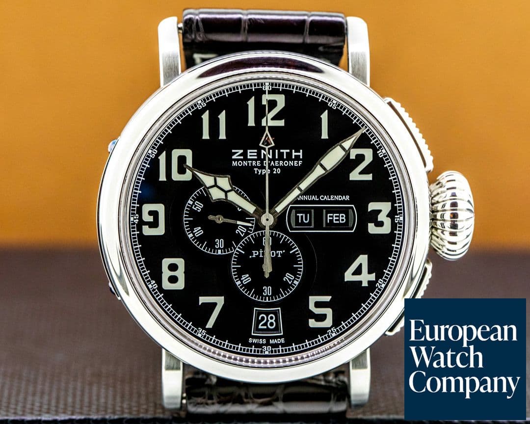 Image of Zenith Pilot Montre d'Aeronef Type 20 Annual Calendar Steel 