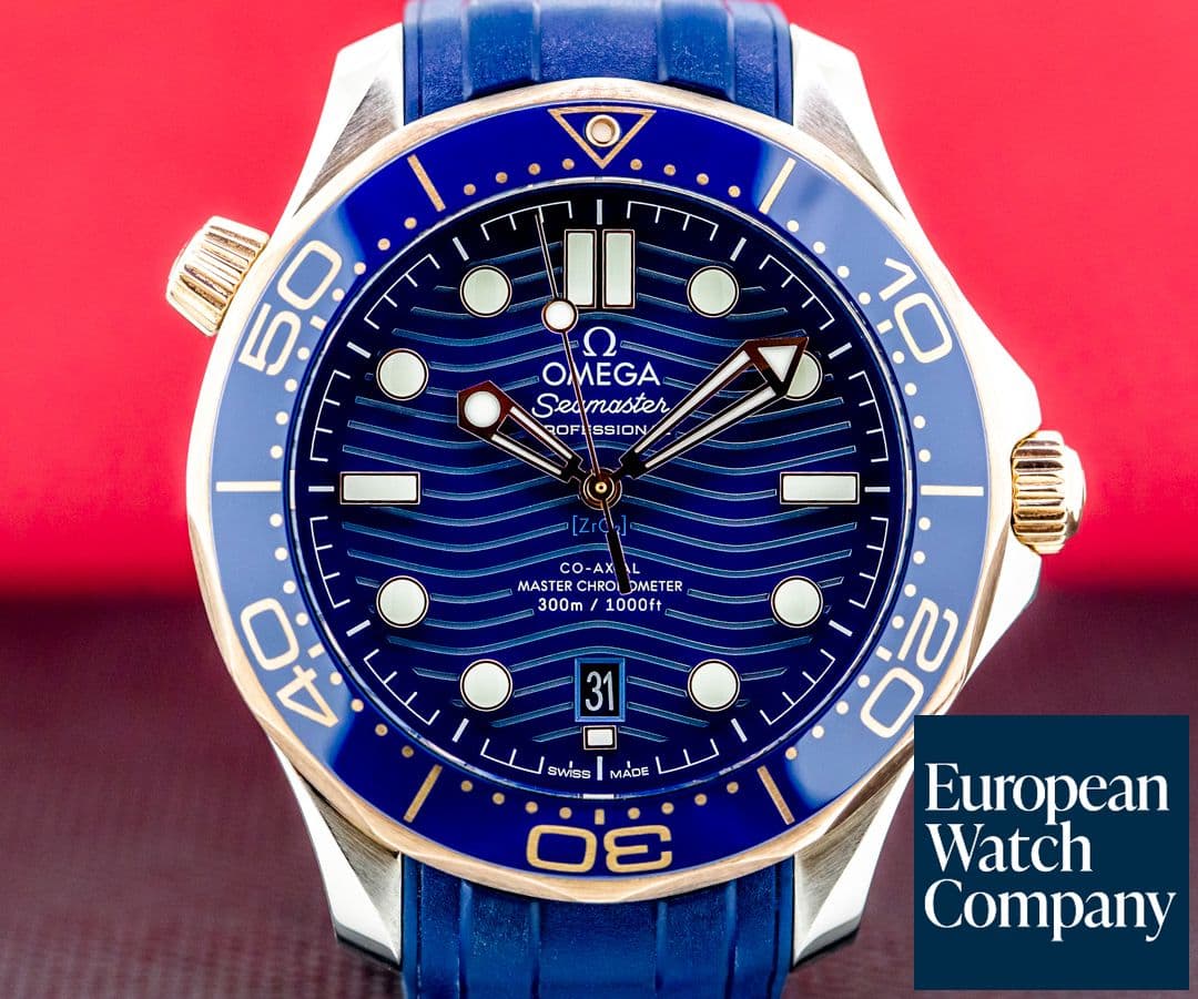 Image of Omega Seamaster Diver 300M Steel and Rose Gold Co-Axial Master Chronometer