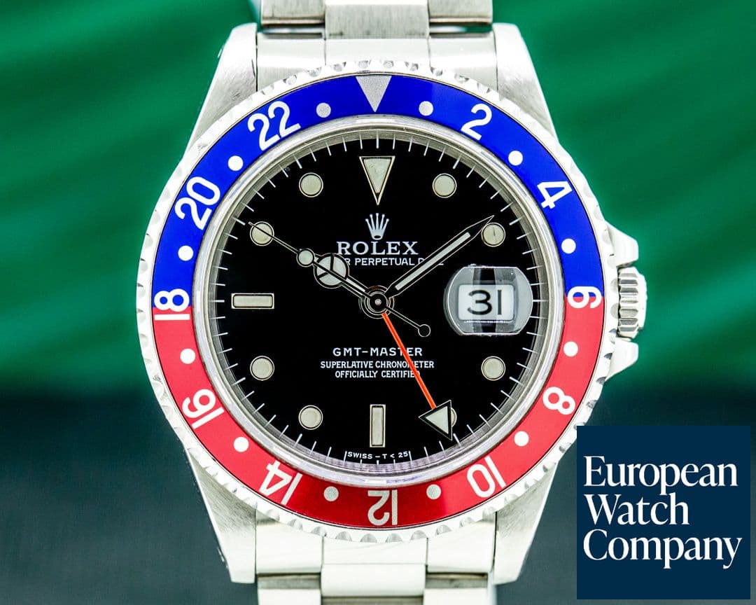 Image of Rolex 16700 GMT Master Red / Blue Pepsi Bezel Transitional NICE