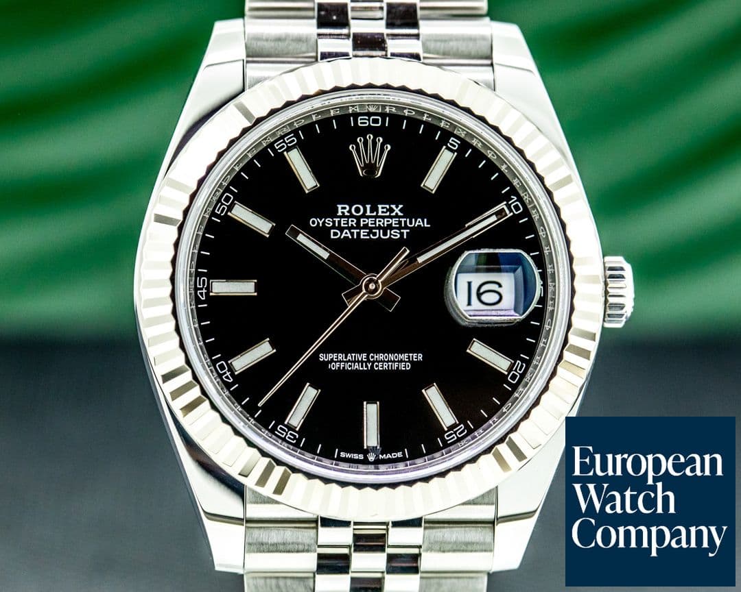 Image of Rolex Datejust 41 Black Stick Dial SS / Jubilee 