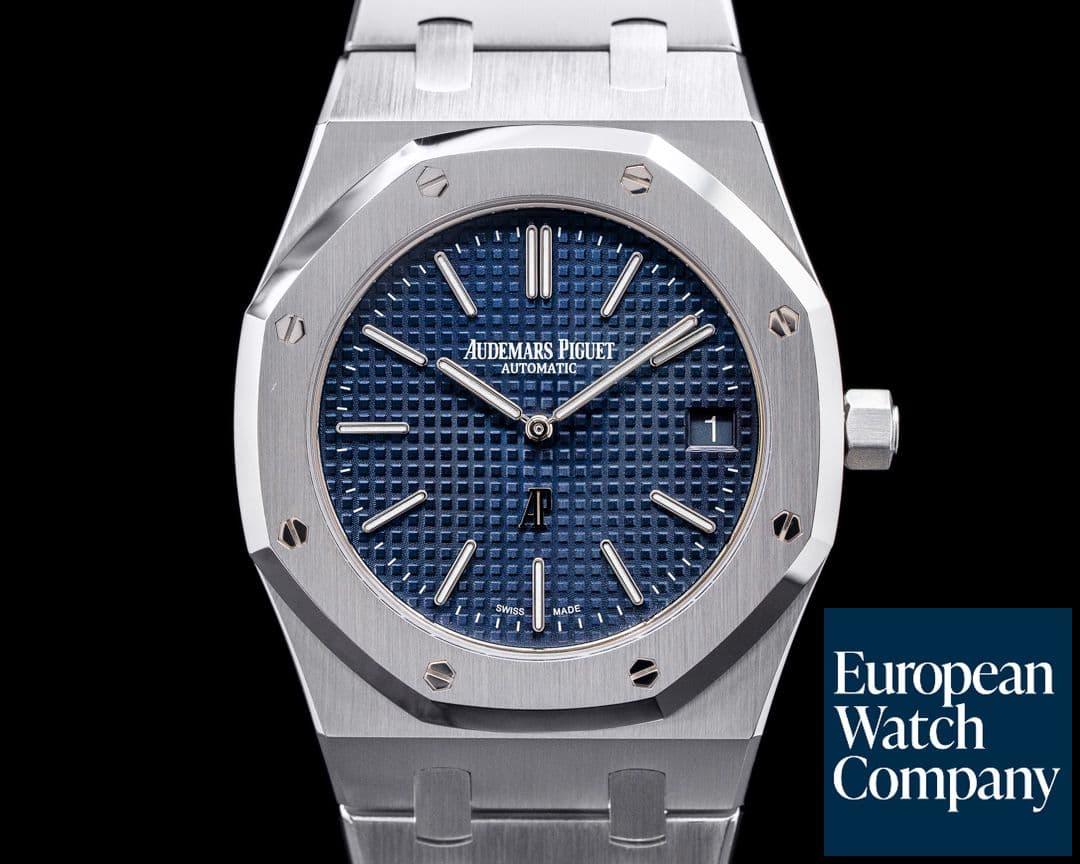 Image of Audemars Piguet Royal Oak 15202ST Extra Thin Blue Dial SS DISCONTINUED