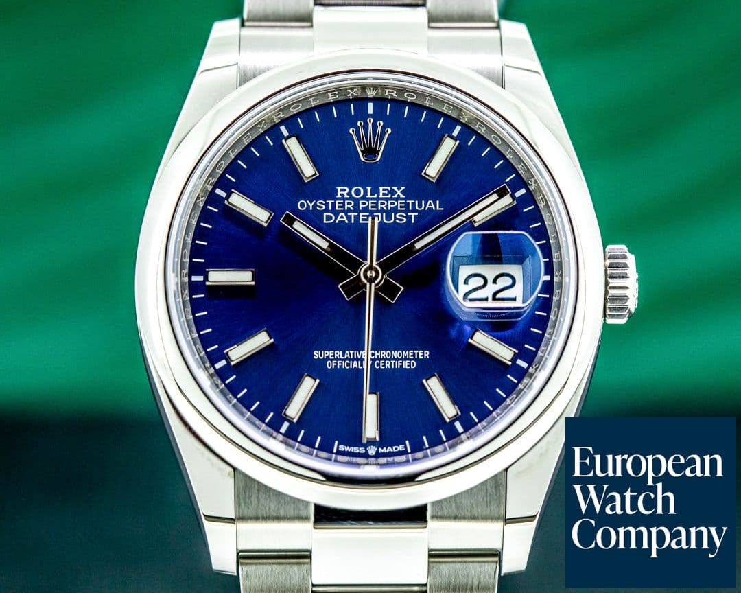Image of Rolex Datejust 126200 Blue Stick Dial / Oyster Bracelet 2020