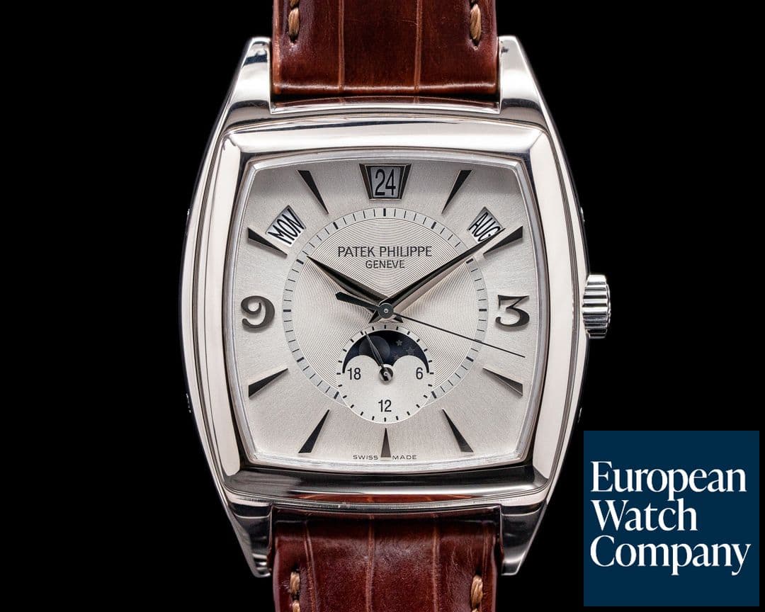 Image of Patek Philippe Gondolo Calendario 5135G 18K White Gold Silver Dial 