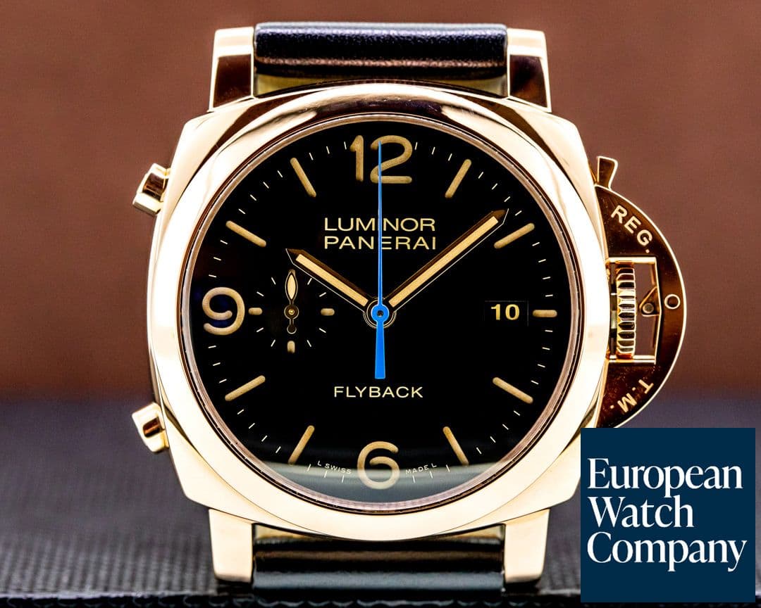 Image of Panerai Luminor 1950 PAM525 Flyback 18K Rose Gold
