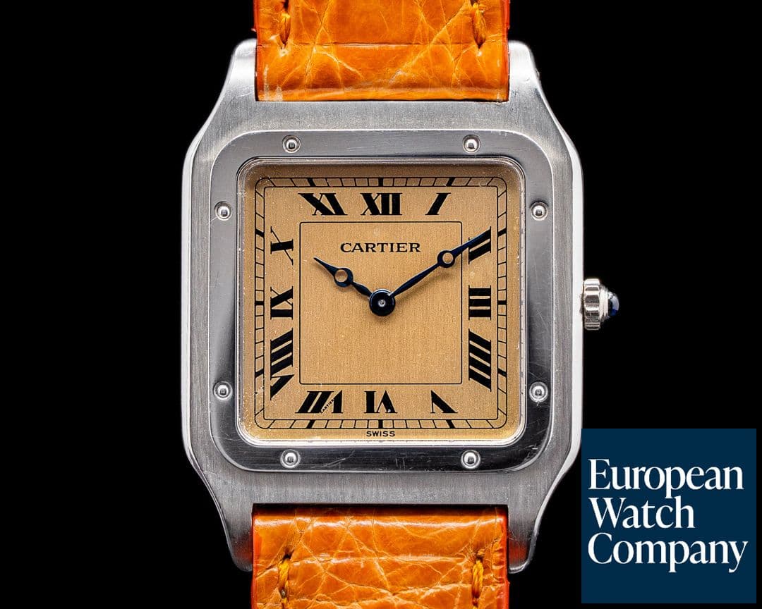 Image of Cartier Santos Dumont 1575-1 Platinum 90th Anniversary RARE