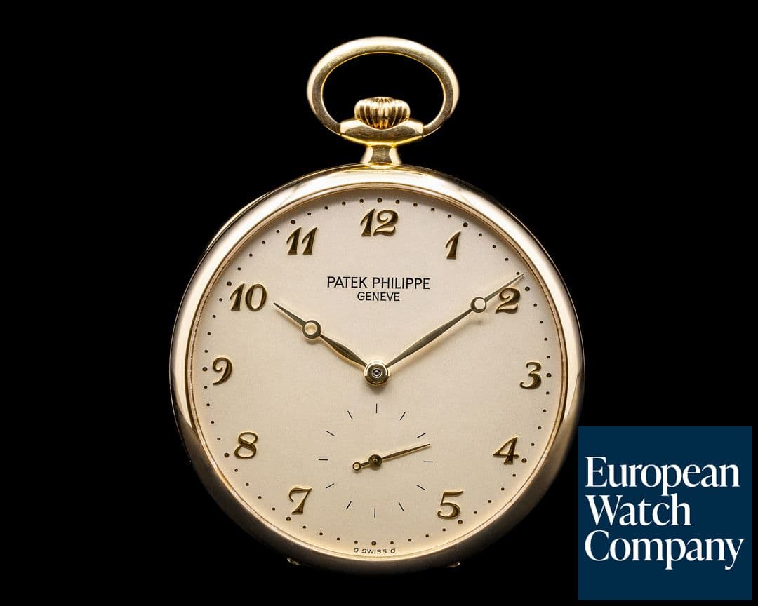 Image of Patek Philippe Yellow Gold 973J Hunter Pocket Watch 44MM FULL SET