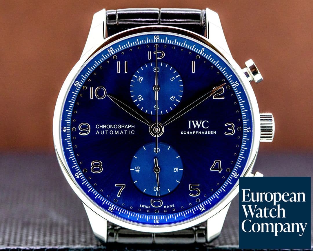 Image of IWC Portuigieser Chronograph SS Blue Dial 2020