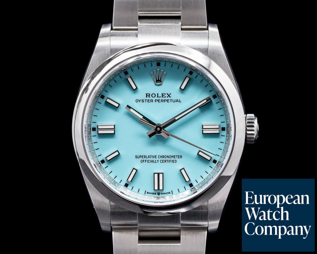 Image of Rolex Oyster Perpetual 126000 36MM SS TURQUOISE BLUE UNWORN