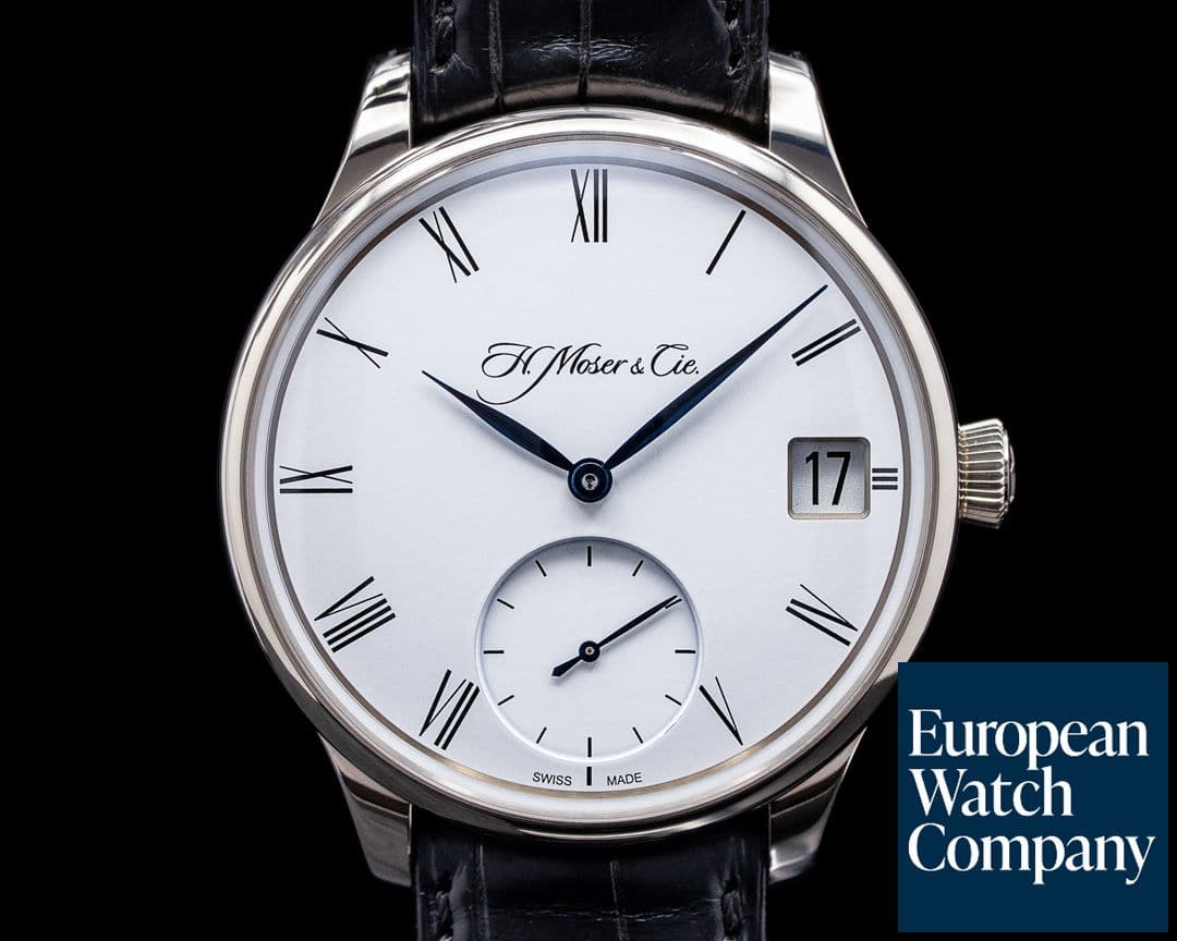 Image of H. Moser & Cie Venturer Big Date 18K White Gold 