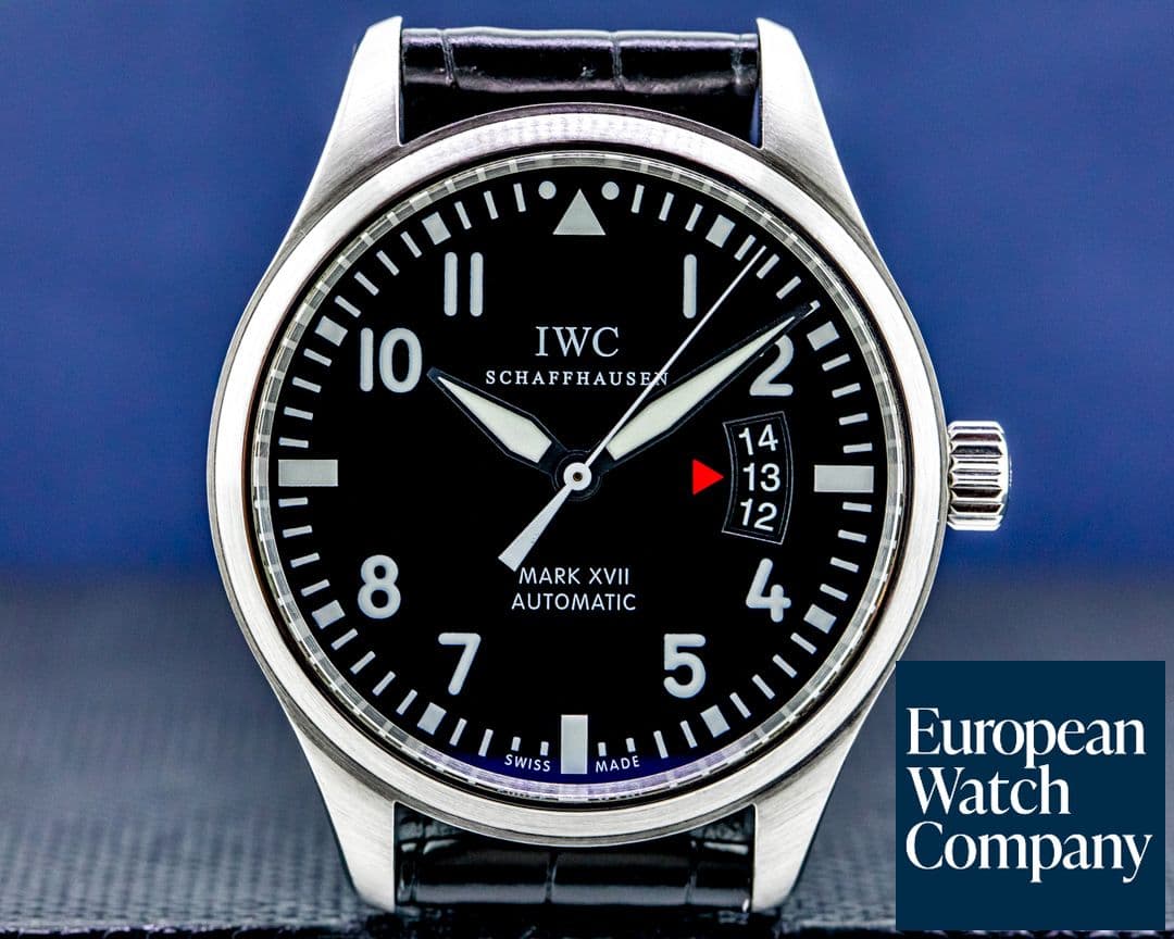 Image of IWC Mark XVII Black Dial SS / Alligator 