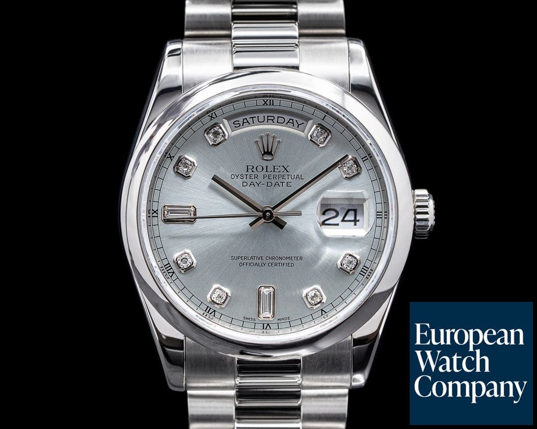 Image of Rolex Day Date President 118206 Platinum Glacier Diamond Dial