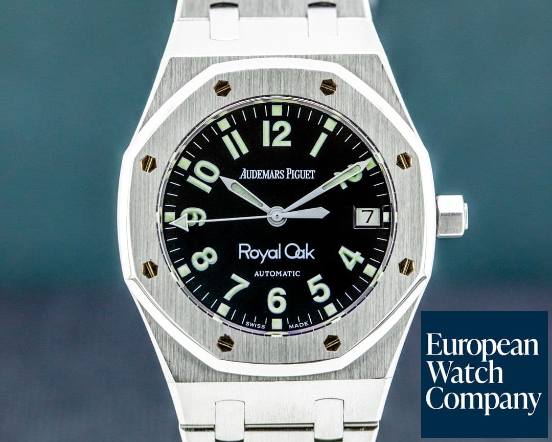 Image of Audemars Piguet Royal Oak 14790ST SS Black Military Dial FULL SET 
